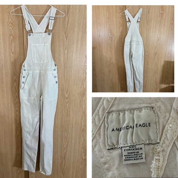 American Eagle Outfitters Women's Cream Overalls - Picture 1 of 4